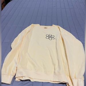 Yellow custom crewneck sweatshirt unisex size XL brand new smoke free home